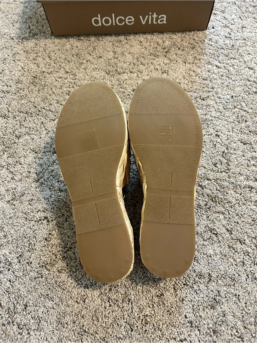Dolce Vita Natural Braided Platform Slide Sandals
